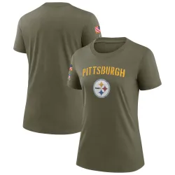 Pittsburgh Steelers Legend Women's 2022 Salute To Service T-Shirt (Olive)