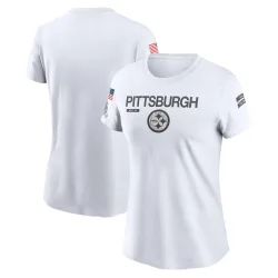 Pittsburgh Steelers Legend Women's 2024 Salute To Service Performance T-Shirt (White)