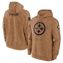 Pittsburgh Steelers Men's 2023 Salute to Service Club Pullover Hoodie (Brown)