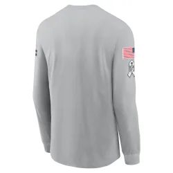 Pittsburgh Steelers Men's 2024 Salute To Service Long Sleeve T-Shirt (Gray)