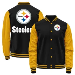 Pittsburgh Steelers Men's Full-Snap Jacket (Black/Yellow)