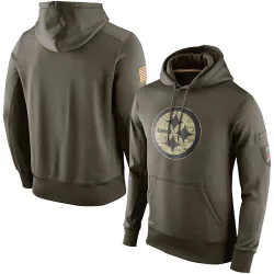 Pittsburgh Steelers Men's Salute to Service KO Performance Hoodie (Olive)
