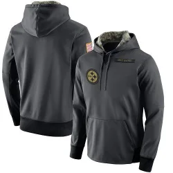 Pittsburgh Steelers Men's Salute to Service Player Performance Hoodie (Anthracite)