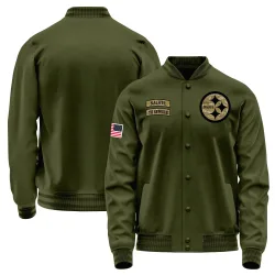 Pittsburgh Steelers Men's Salute to Service Sideline Performance Jacket (Olive)