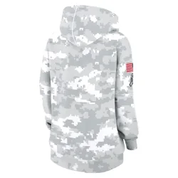 Pittsburgh Steelers Women's 2024 Salute To Service Club Fleece Pullover Hoodie (Arctic Camo)