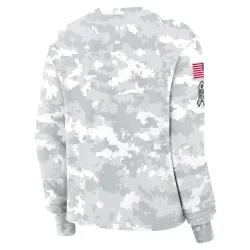 Pittsburgh Steelers Women's 2024 Salute To Service Long Sleeve T-Shirt (Arctic Camo)