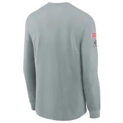 Pittsburgh Steelers Youth 2024 Salute To Service Long Sleeve T-Shirt (Gray)