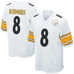Aaron Rodgers Pittsburgh Steelers Game Men's Jersey (White)