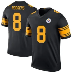 Aaron Rodgers Pittsburgh Steelers Legend Men's Color Rush Jersey (Black)