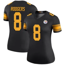 Aaron Rodgers Pittsburgh Steelers Legend Women's Color Rush Jersey (Black)