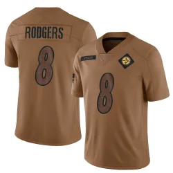 Aaron Rodgers Pittsburgh Steelers Limited Men's 2023 Salute To Service Jersey (Brown)