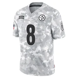 Aaron Rodgers Pittsburgh Steelers Limited Men's 2024 Salute to Service Jersey (Arctic Camo)