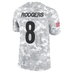 Aaron Rodgers Pittsburgh Steelers Limited Men's 2024 Salute to Service Jersey (Arctic Camo)