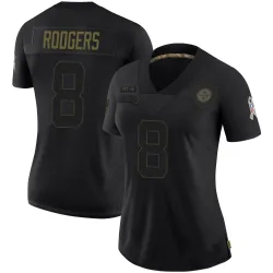 Aaron Rodgers Pittsburgh Steelers Limited Women's 2020 Salute To Service Jersey (Black)