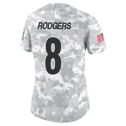 Aaron Rodgers Pittsburgh Steelers Limited Women's 2024 Salute to Service Jersey (Arctic Camo)