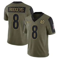 Aaron Rodgers Pittsburgh Steelers Limited Youth 2021 Salute To Service Jersey (Olive)