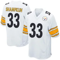 Aaron Shampklin Pittsburgh Steelers Game Men's Jersey (White)