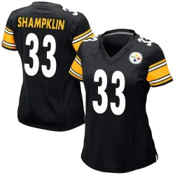 Aaron Shampklin Pittsburgh Steelers Game Women's Team Color Jersey (Black)