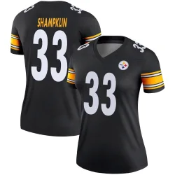 Aaron Shampklin Pittsburgh Steelers Legend Women's Jersey (Black)