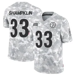 Aaron Shampklin Pittsburgh Steelers Limited Men's 2024 Salute to Service Jersey (Arctic Camo)