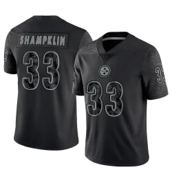 Aaron Shampklin Pittsburgh Steelers Limited Men's Reflective Jersey (Black)