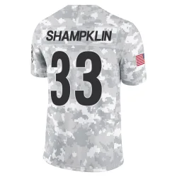 Aaron Shampklin Pittsburgh Steelers Limited Youth 2024 Salute to Service Jersey (Arctic Camo)