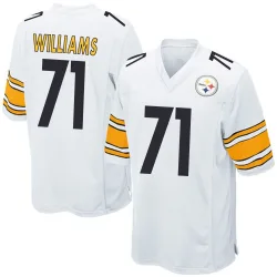 Aiden Williams Pittsburgh Steelers Game Youth Jersey (White)