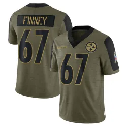 B.J. Finney Pittsburgh Steelers Limited Men's 2021 Salute To Service Jersey (Olive)