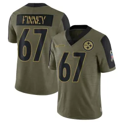B.J. Finney Pittsburgh Steelers Limited Youth 2021 Salute To Service Jersey (Olive)