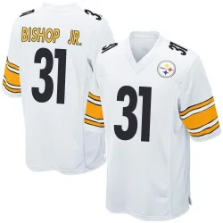 Beanie Bishop Jr. Pittsburgh Steelers Game Men's Jersey (White)