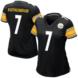 Ben Roethlisberger Pittsburgh Steelers Game Women's Team Color Jersey (Black)
