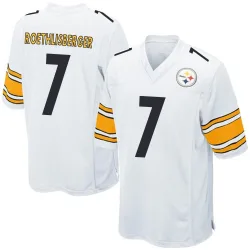 Ben Roethlisberger Pittsburgh Steelers Game Youth Jersey (White)