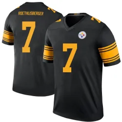 Ben Roethlisberger Pittsburgh Steelers Legend Men's Color Rush Jersey (Black)