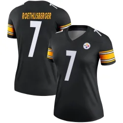 Ben Roethlisberger Pittsburgh Steelers Legend Women's Jersey (Black)