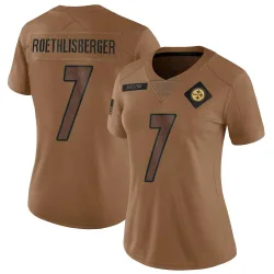 Ben Roethlisberger Pittsburgh Steelers Limited Women's 2023 Salute To Service Jersey (Brown)