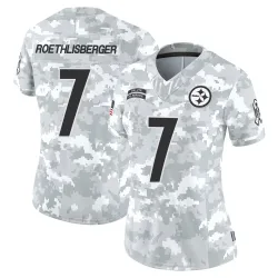 Ben Roethlisberger Pittsburgh Steelers Limited Women's 2024 Salute to Service Jersey (Arctic Camo)