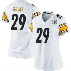 Ben Sauls Pittsburgh Steelers Game Women's Jersey (White)