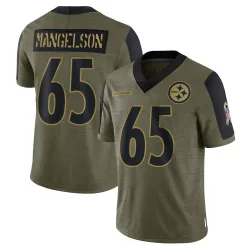 Blake Mangelson Pittsburgh Steelers Limited Youth 2021 Salute To Service Jersey (Olive)