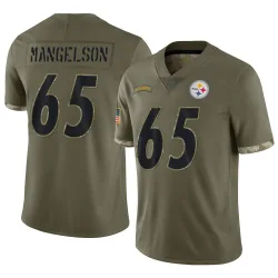 Blake Mangelson Pittsburgh Steelers Limited Youth 2022 Salute To Service Jersey (Olive)