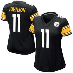 Brandon Johnson Pittsburgh Steelers Game Women's Team Color Jersey (Black)