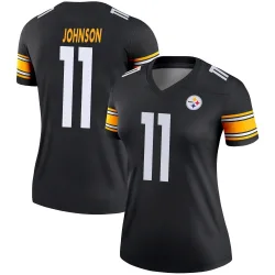 Brandon Johnson Pittsburgh Steelers Legend Women's Jersey (Black)