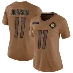 Brandon Johnson Pittsburgh Steelers Limited Women's 2023 Salute To Service Jersey (Brown)