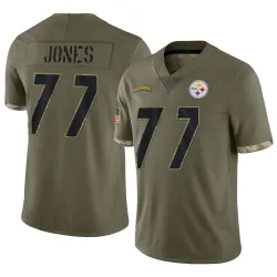 Broderick Jones Pittsburgh Steelers Limited Youth 2022 Salute To Service Jersey (Olive)