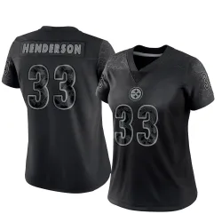 C.J. Henderson Pittsburgh Steelers Limited Women's Reflective Jersey (Black)