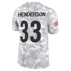 C.J. Henderson Pittsburgh Steelers Limited Youth 2024 Salute to Service Jersey (Arctic Camo)
