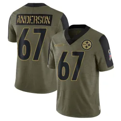 Calvin Anderson Pittsburgh Steelers Limited Youth 2021 Salute To Service Jersey (Olive)