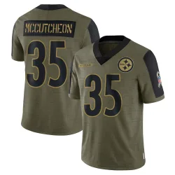 Cameron McCutcheon Pittsburgh Steelers Limited Youth 2021 Salute To Service Jersey (Olive)
