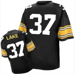 Carnell Lake Pittsburgh Steelers Authentic Men's Mitchell And Ness Team Color Throwback Jersey (Black)