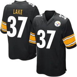Carnell Lake Pittsburgh Steelers Game Men's Team Color Jersey (Black)