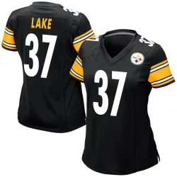 Carnell Lake Pittsburgh Steelers Game Women's Team Color Jersey (Black)